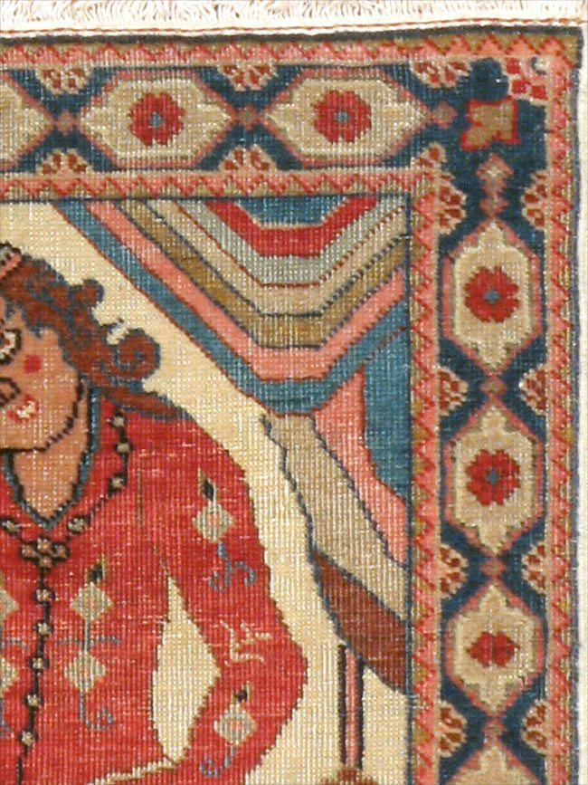 Vintage Persian Tabriz Pictorial Rug, No.17774 - Galerie Shabab