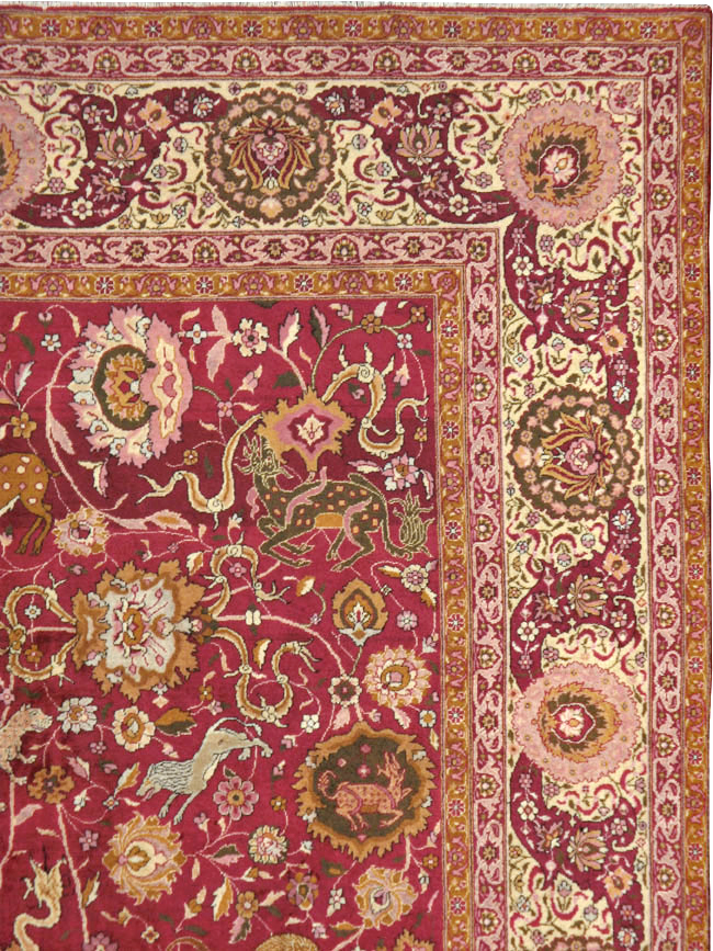 Antique Indian Agra Carpet, No.17781 - Galerie Shabab