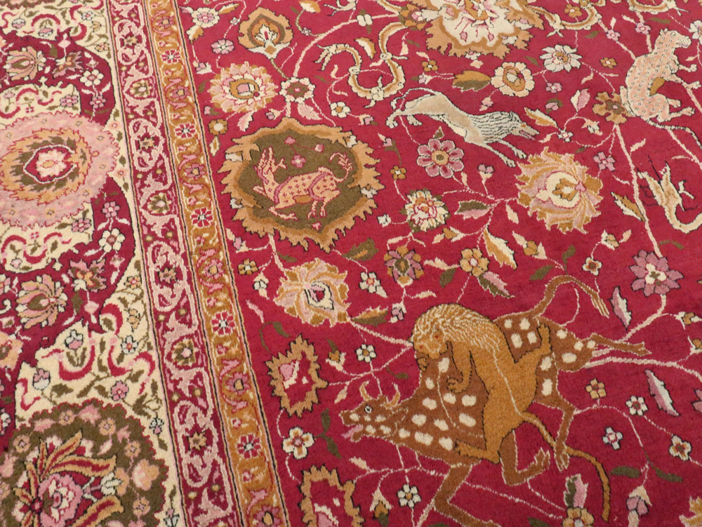 Antique Indian Agra Carpet, No.17781 - Galerie Shabab