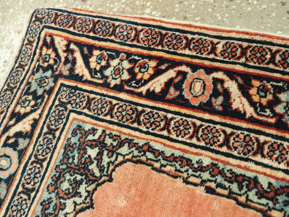 Antique Persian Tabriz Haji Jalili Throw Rug, No.17786 - Galerie Shabab
