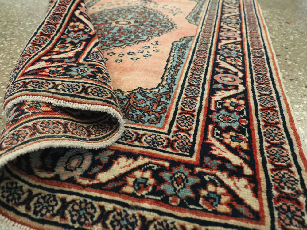 Antique Persian Tabriz Haji Jalili Throw Rug, No.17786 - Galerie Shabab