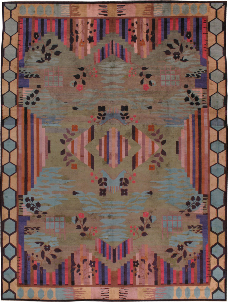 Vintage Art Deco Rug, No.17793 - Galerie Shabab