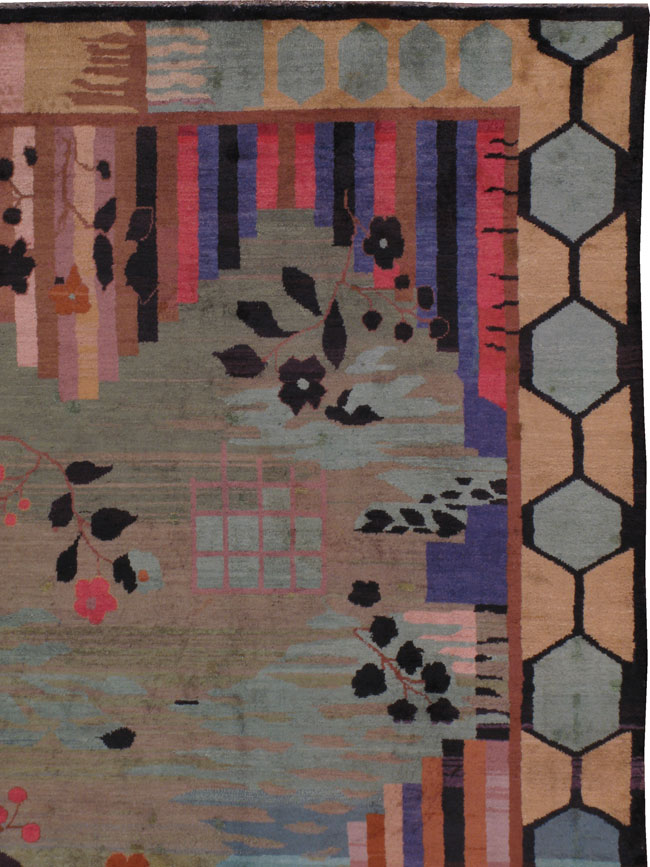 Vintage Art Deco Rug, No.17793 - Galerie Shabab