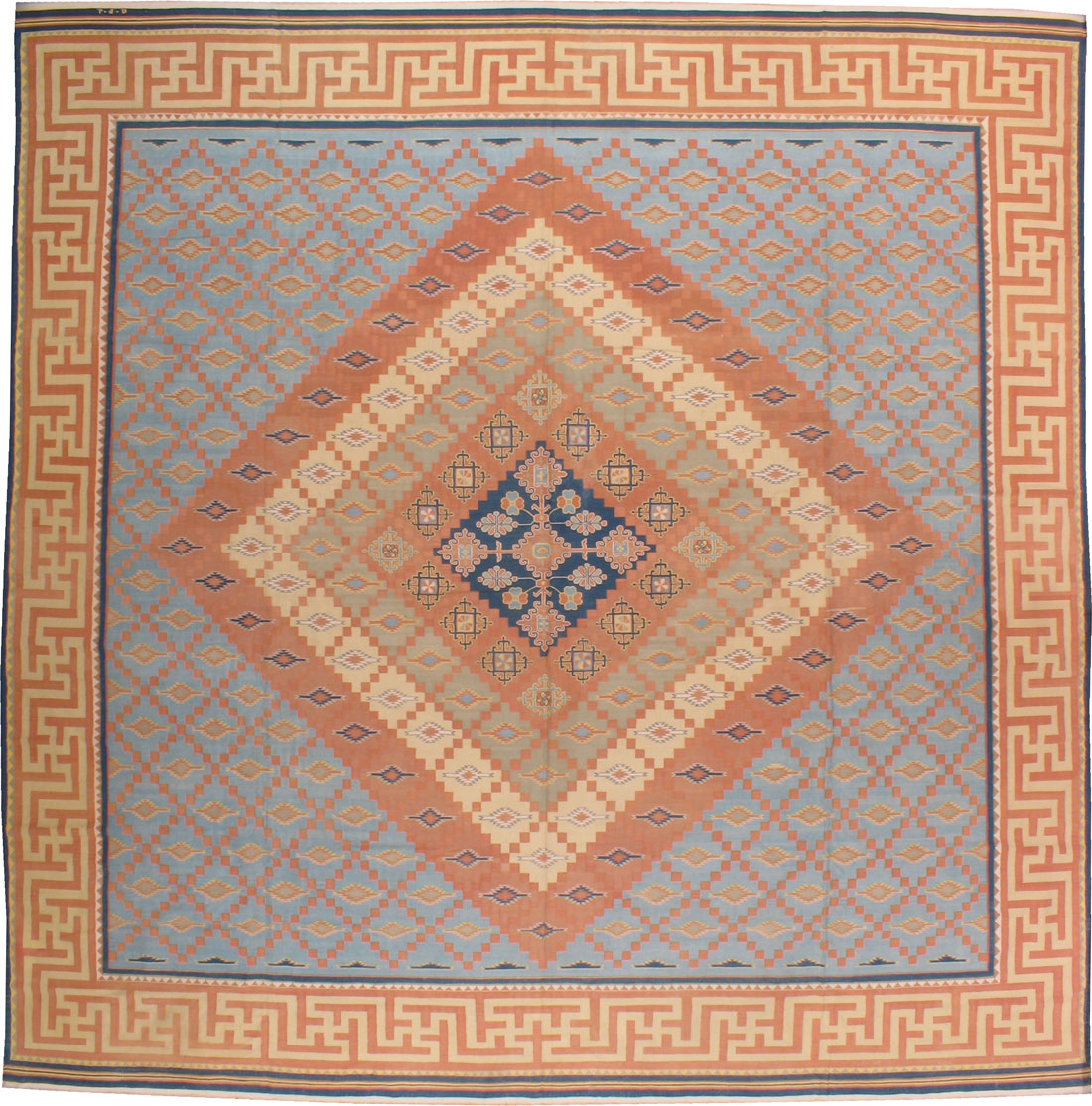 Vintage Flat-weave Dhurrie, No.17797 - Galerie Shabab
