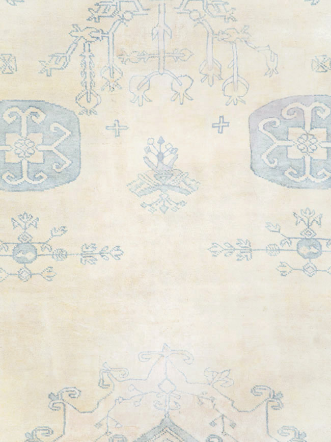 Vintage Cotton Agra Carpet, No.17799 - Galerie Shabab