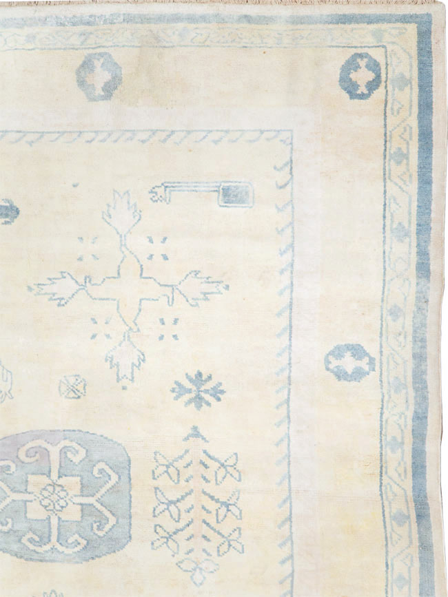 Vintage Cotton Agra Carpet, No.17799 - Galerie Shabab