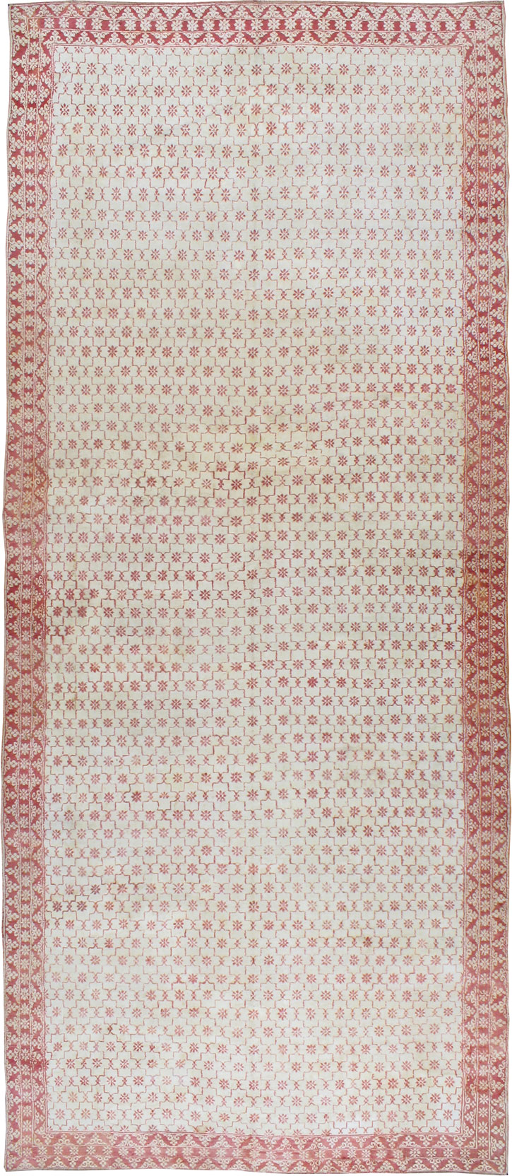 Antique Cotton Agra Carpet, No.17803 - Galerie Shabab