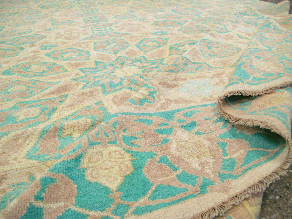 Antique Indian Cotton Agra Carpet, No.17806 - Galerie Shabab