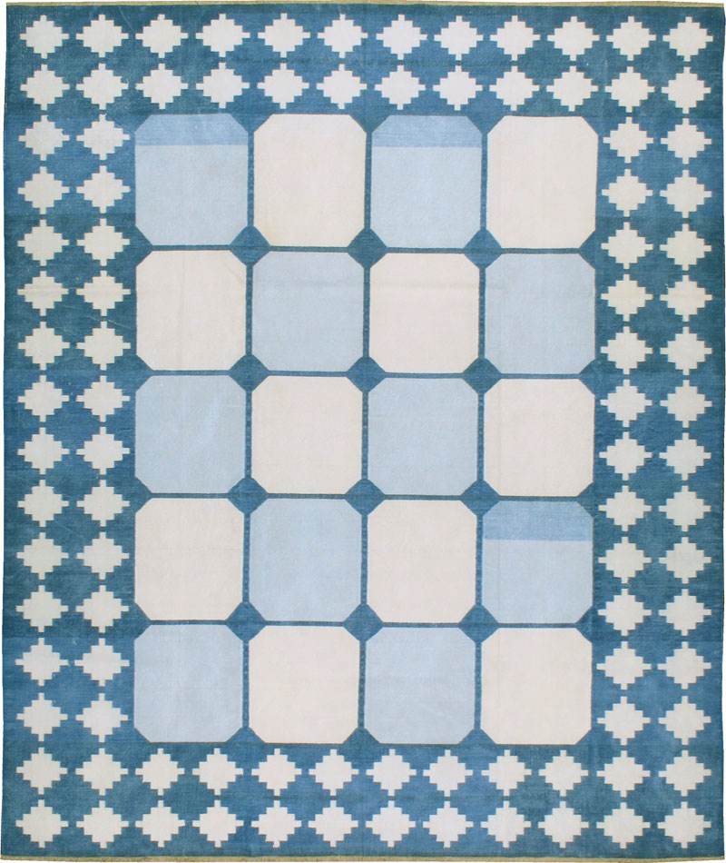 Vintage Indian Flat-weave Dhurrie, No.17810 - Galerie Shabab