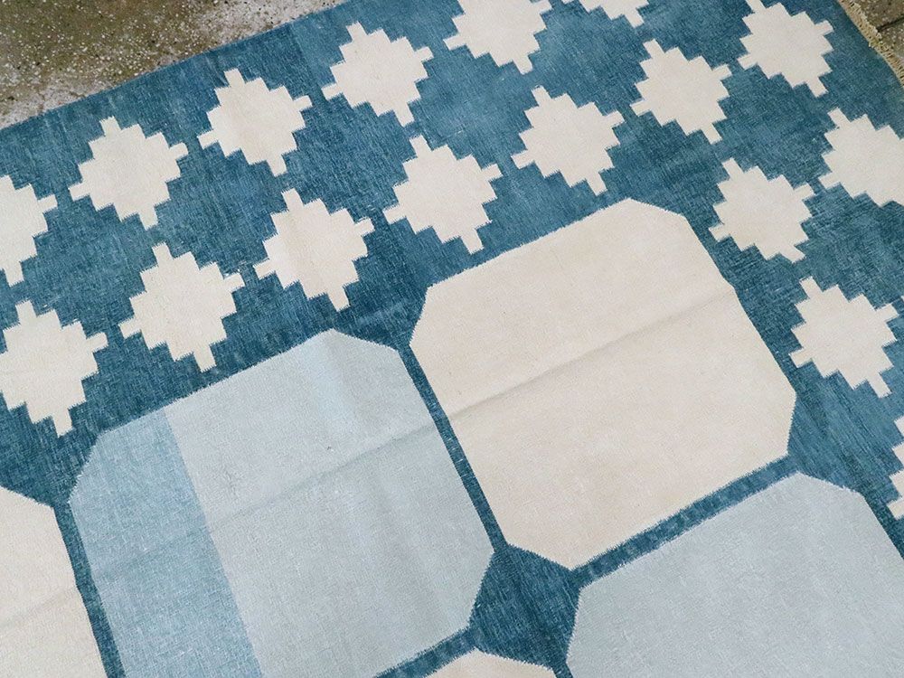 Vintage Indian Flat-weave Dhurrie, No.17810 - Galerie Shabab