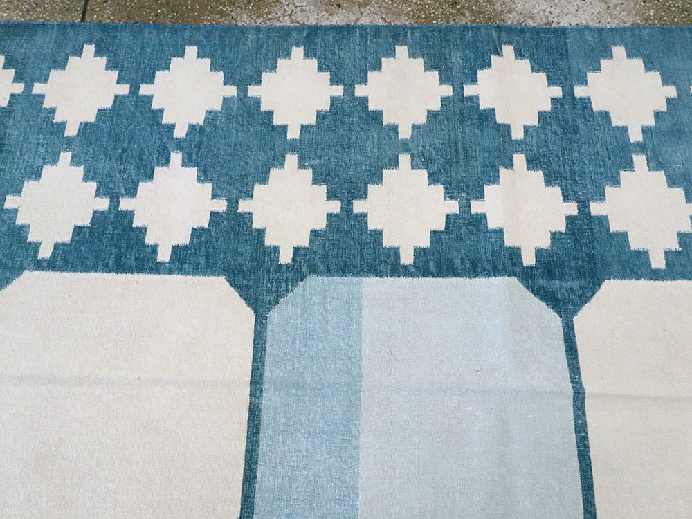 Vintage Indian Flat-weave Dhurrie, No.17810 - Galerie Shabab