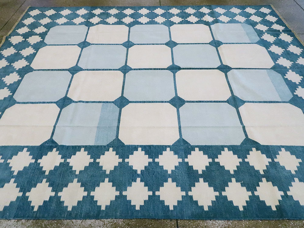 Vintage Indian Flat-weave Dhurrie, No.17810 - Galerie Shabab