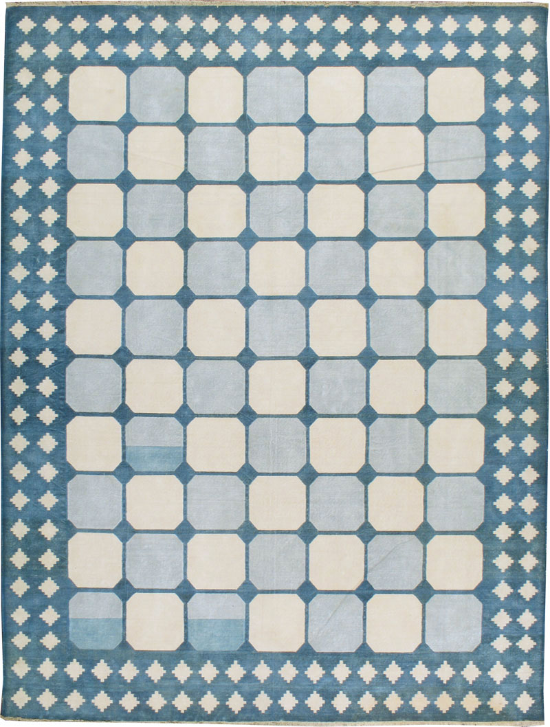 Vintage Flat-weave Indian Dhurrie, No.17811 - Galerie Shabab