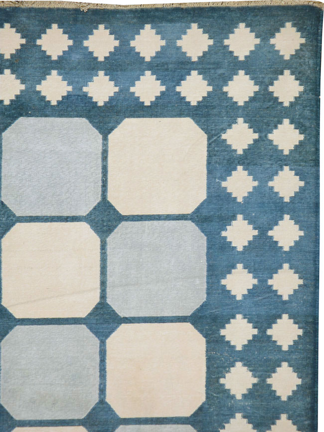 Vintage Flat-weave Indian Dhurrie, No.17811 - Galerie Shabab