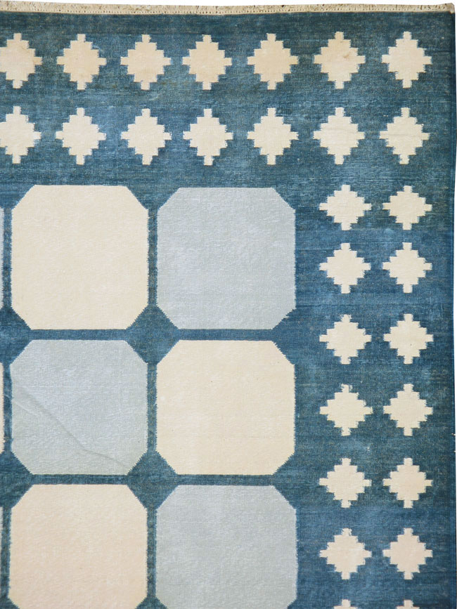Vintage Flat-weave Indian Dhurrie, No.17811 - Galerie Shabab