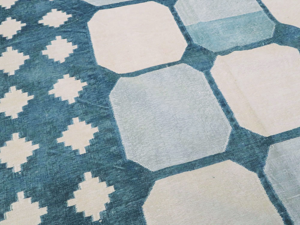 Vintage Flat-weave Indian Dhurrie, No.17811 - Galerie Shabab