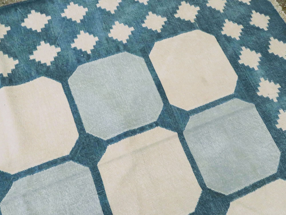 Vintage Flat-weave Indian Dhurrie, No.17811 - Galerie Shabab