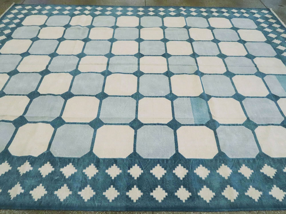 Vintage Flat-weave Indian Dhurrie, No.17811 - Galerie Shabab