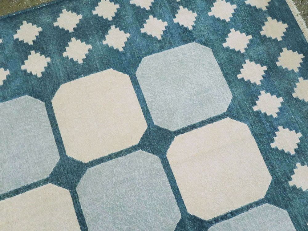 Vintage Flat-weave Indian Dhurrie, No.17811 - Galerie Shabab