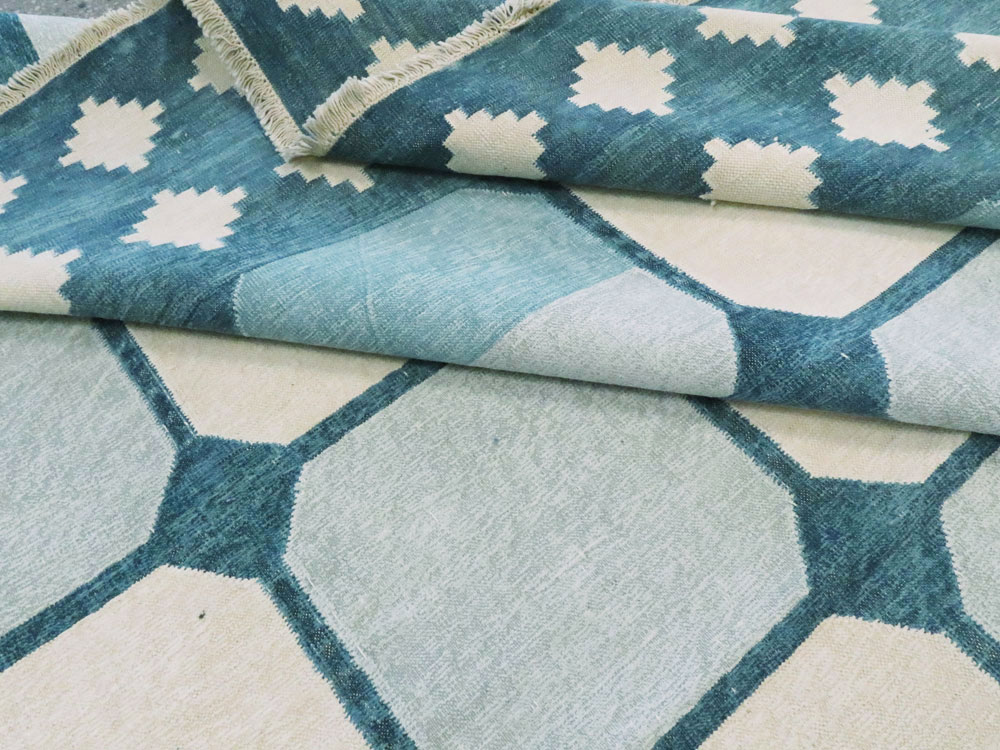 Vintage Flat-weave Indian Dhurrie, No.17811 - Galerie Shabab