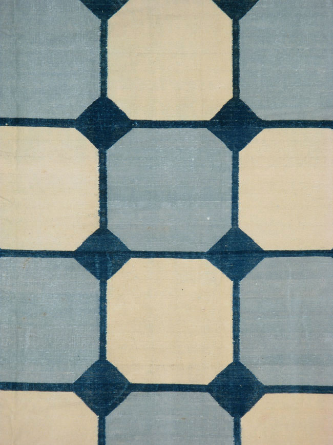 Vintage Indian Flat-weave Dhurrie, No.17813 - Galerie Shabab