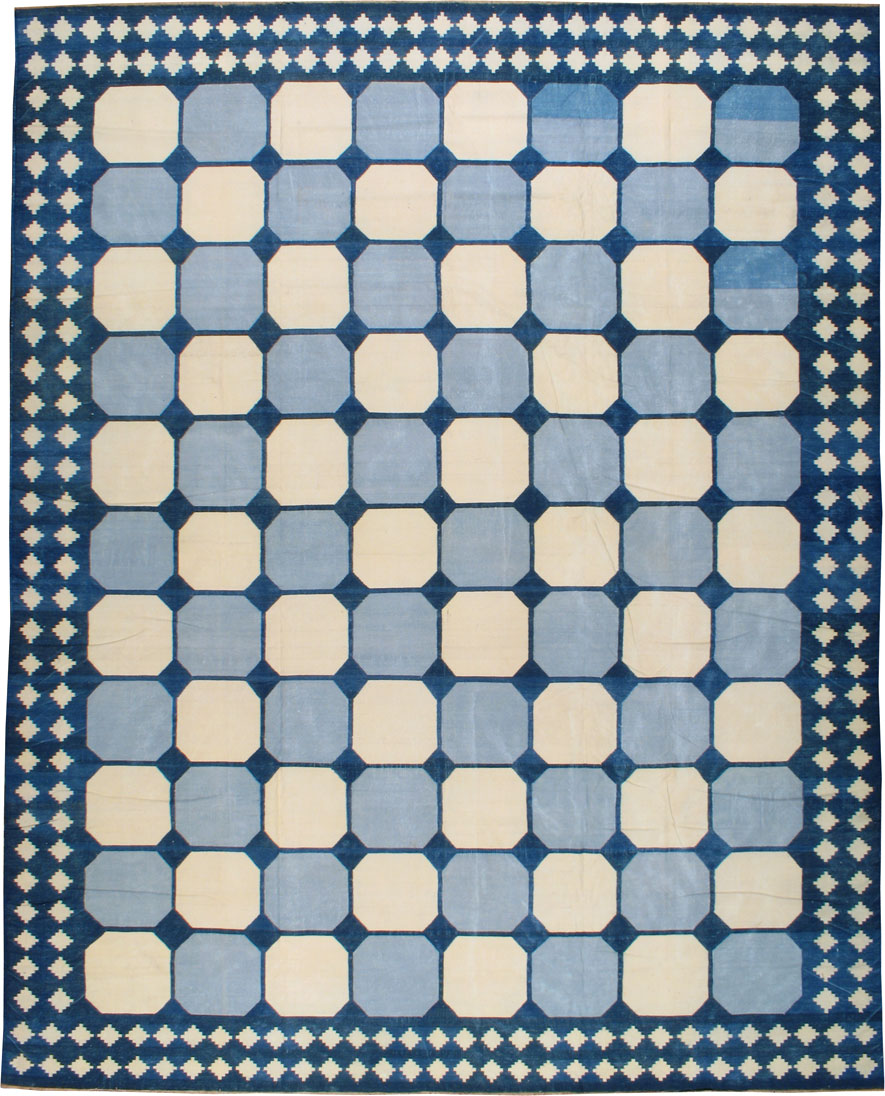Vintage Indian Flat-weave Dhurrie, No.17814 - Galerie Shabab