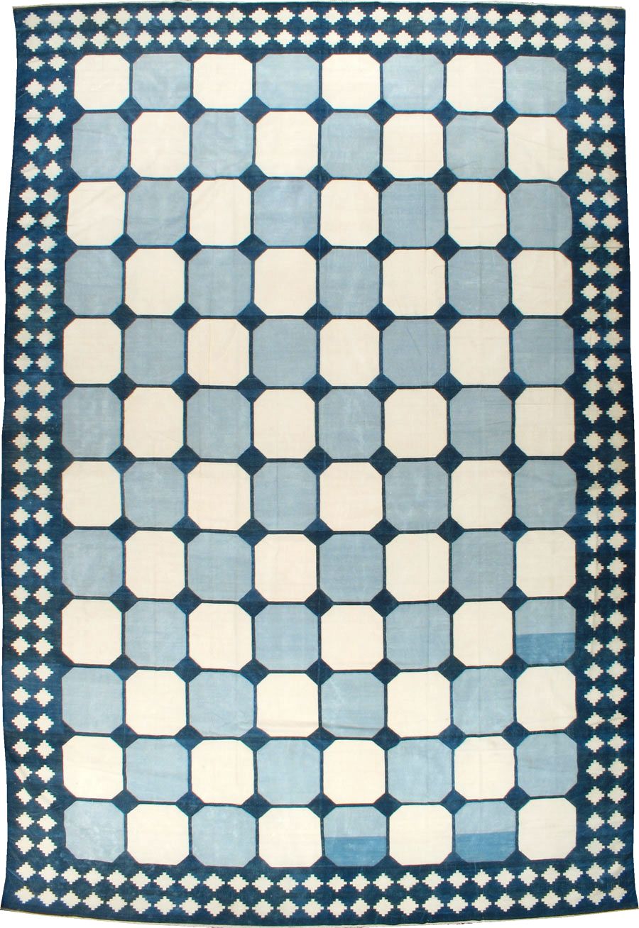 Vintage Indian Flatweave Kilim Dhurrie, No.17815 - Galerie Shabab