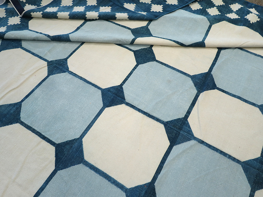 Vintage Indian Flatweave Kilim Dhurrie, No.17815 - Galerie Shabab