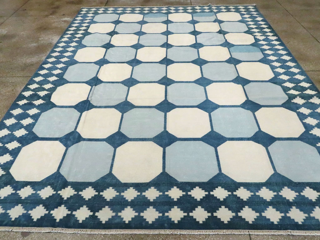 Vintage Indian Flat-weave Dhurrie, No.17816 - Galerie Shabab