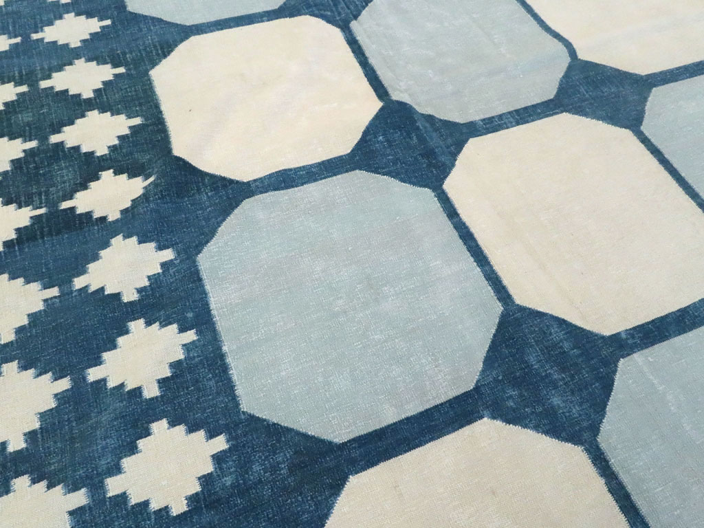 Vintage Indian Flat-weave Dhurrie, No.17816 - Galerie Shabab