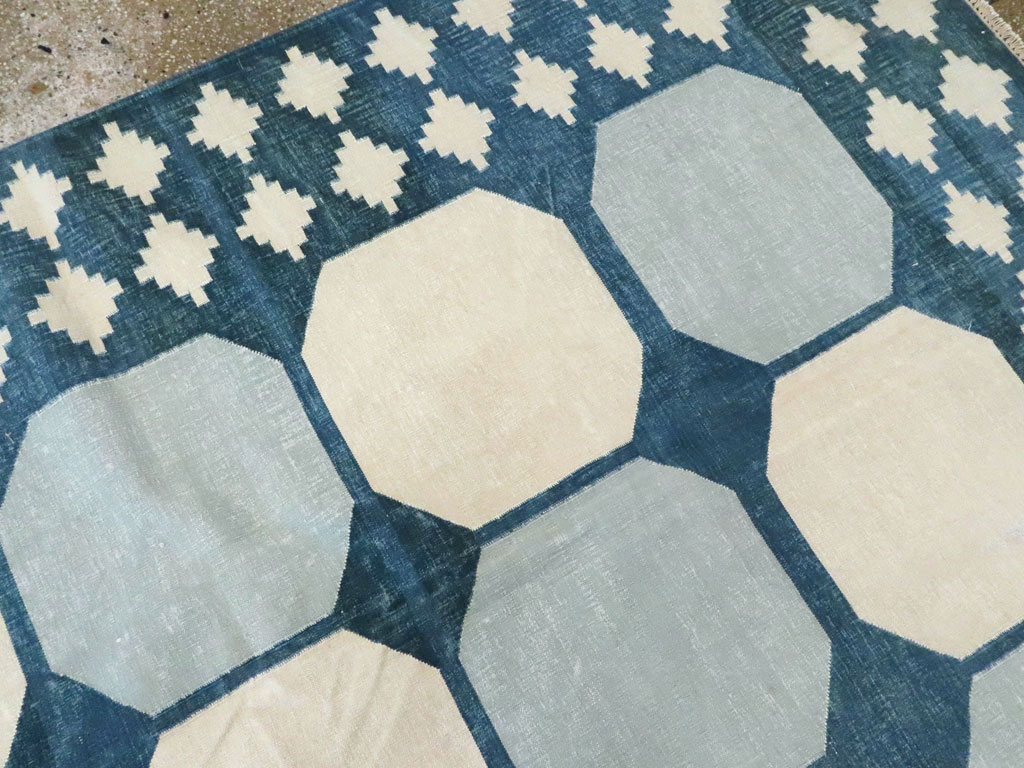 Vintage Indian Flat-weave Dhurrie, No.17816 - Galerie Shabab