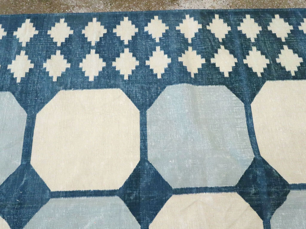 Vintage Indian Flat-weave Dhurrie, No.17816 - Galerie Shabab