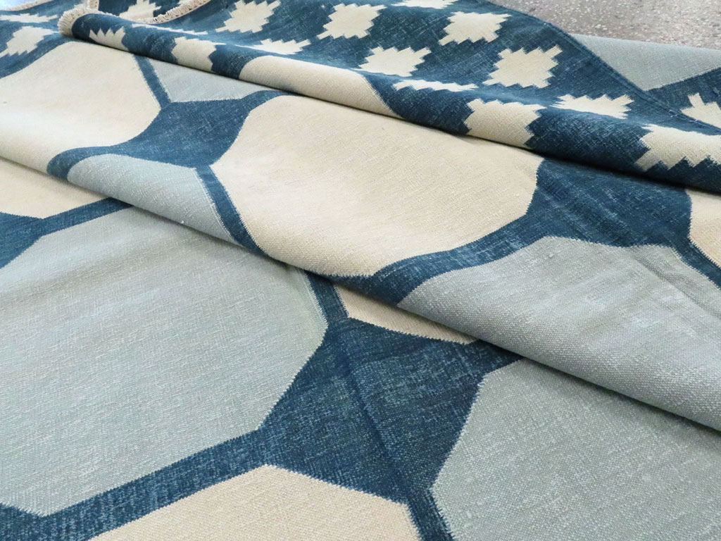 Vintage Indian Flat-weave Dhurrie, No.17816 - Galerie Shabab