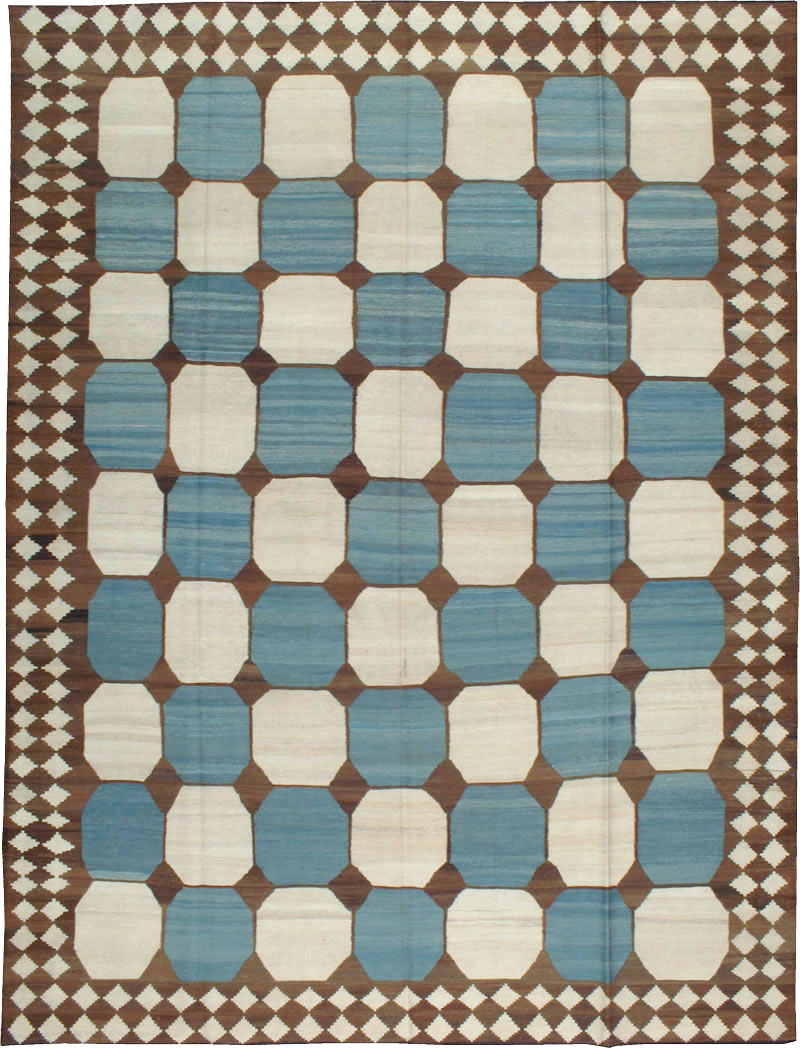 Modern Persian Kilim Room Size Rug, No.17825 - Galerie Shabab