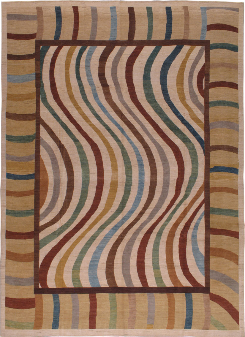 Modernist Persian Tabriz Carpet, No.17826 - Galerie Shabab