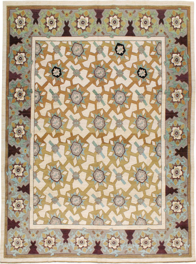 Modernist Persian Tabriz Carpet, No.17827 - Galerie Shabab