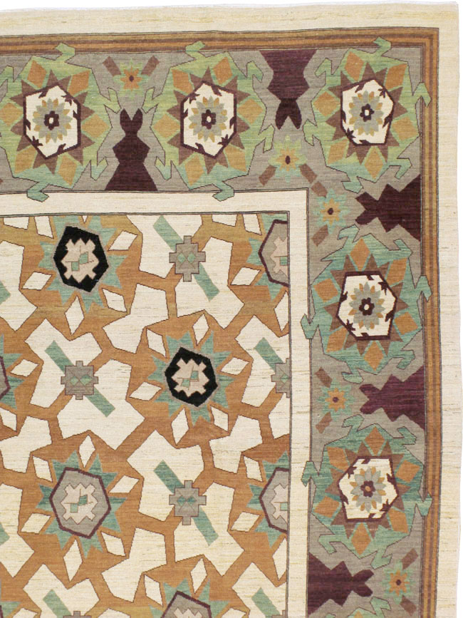 Modernist Persian Tabriz Carpet, No.17827 - Galerie Shabab