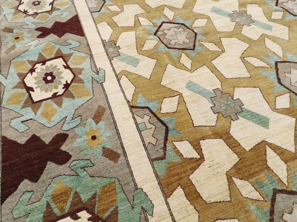 Modernist Persian Tabriz Carpet, No.17827 - Galerie Shabab