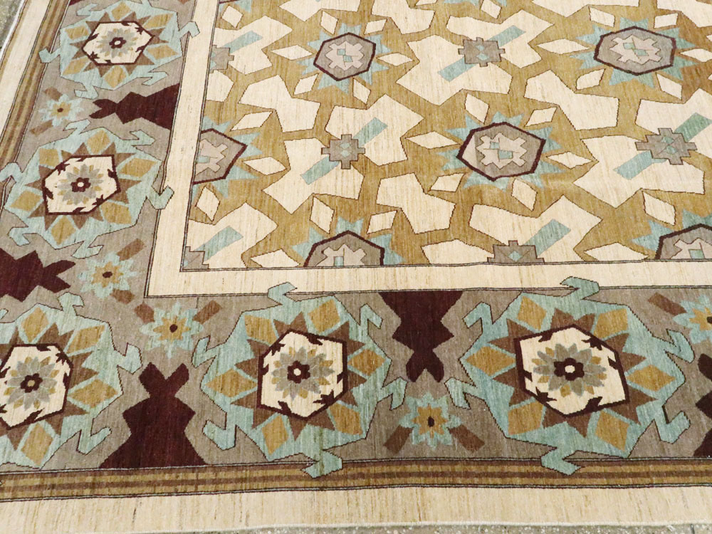 Modernist Persian Tabriz Carpet, No.17827 - Galerie Shabab