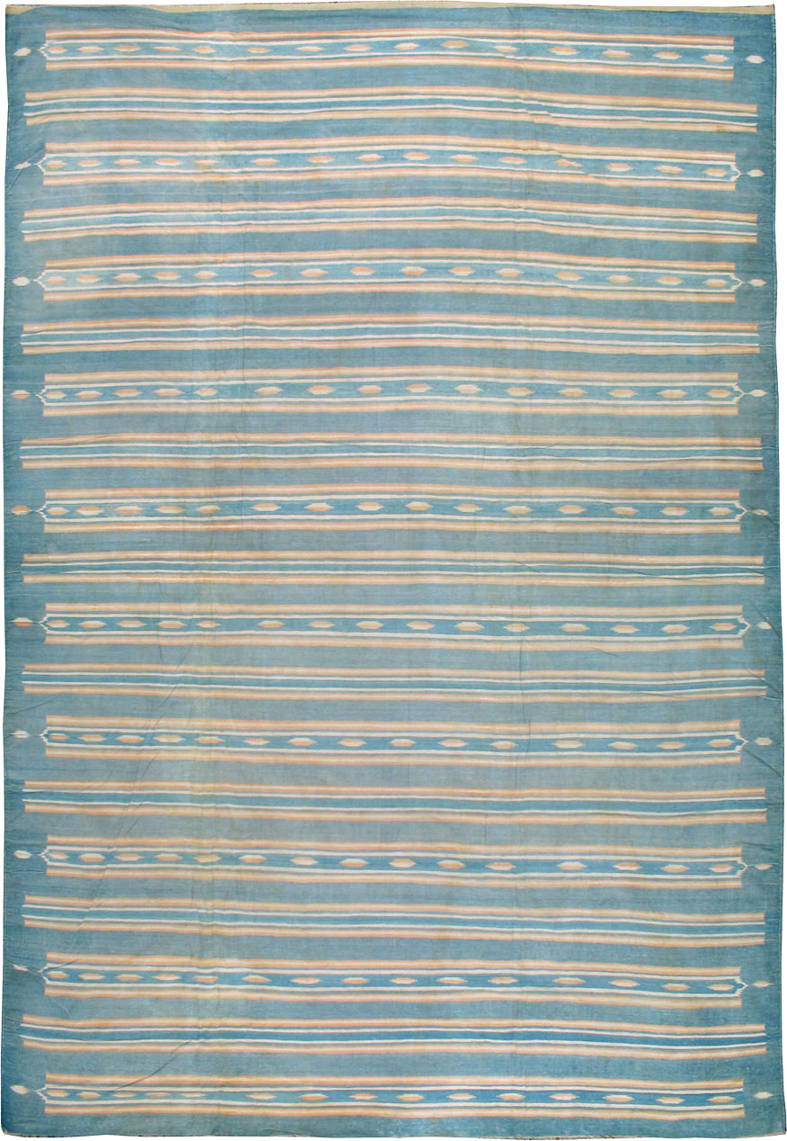 Vintage Indian Flat-weave Dhurrie, No.17857 - Galerie Shabab