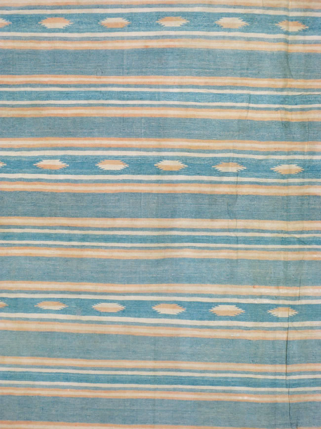 Vintage Indian Flat-weave Dhurrie, No.17857 - Galerie Shabab