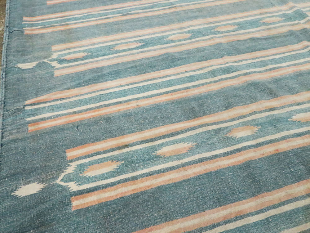 Vintage Indian Flat-weave Dhurrie, No.17857 - Galerie Shabab