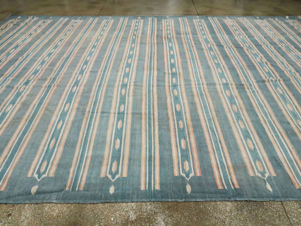 Vintage Indian Flat-weave Dhurrie, No.17857 - Galerie Shabab