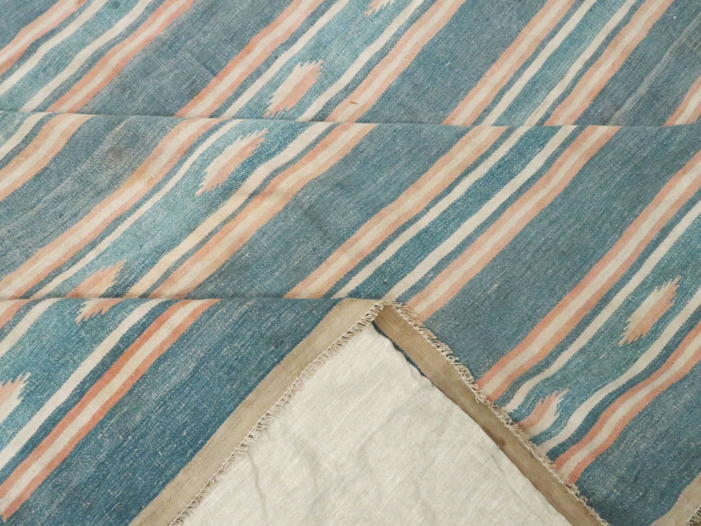 Vintage Indian Flat-weave Dhurrie, No.17857 - Galerie Shabab