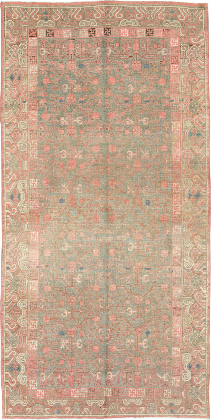 Vintage East Turkestan Khotan Carpet, No.17860 - Galerie Shabab