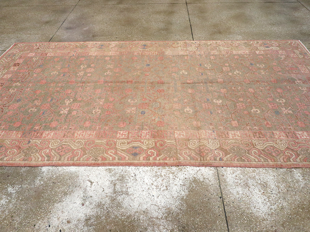 Vintage East Turkestan Khotan Carpet, No.17860 - Galerie Shabab