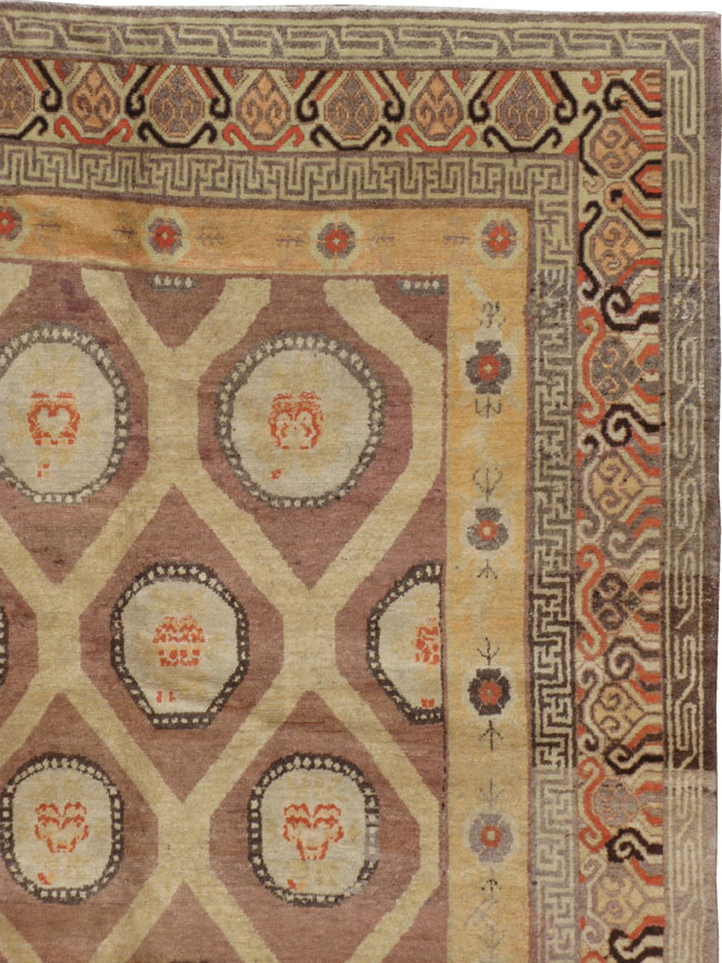 Antique Khotan Carpet, No.17864 - Galerie Shabab