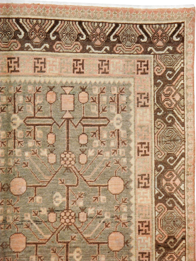 Vintage East Turkestan Khotan Gallery Carpet, No.17880 - Galerie Shabab