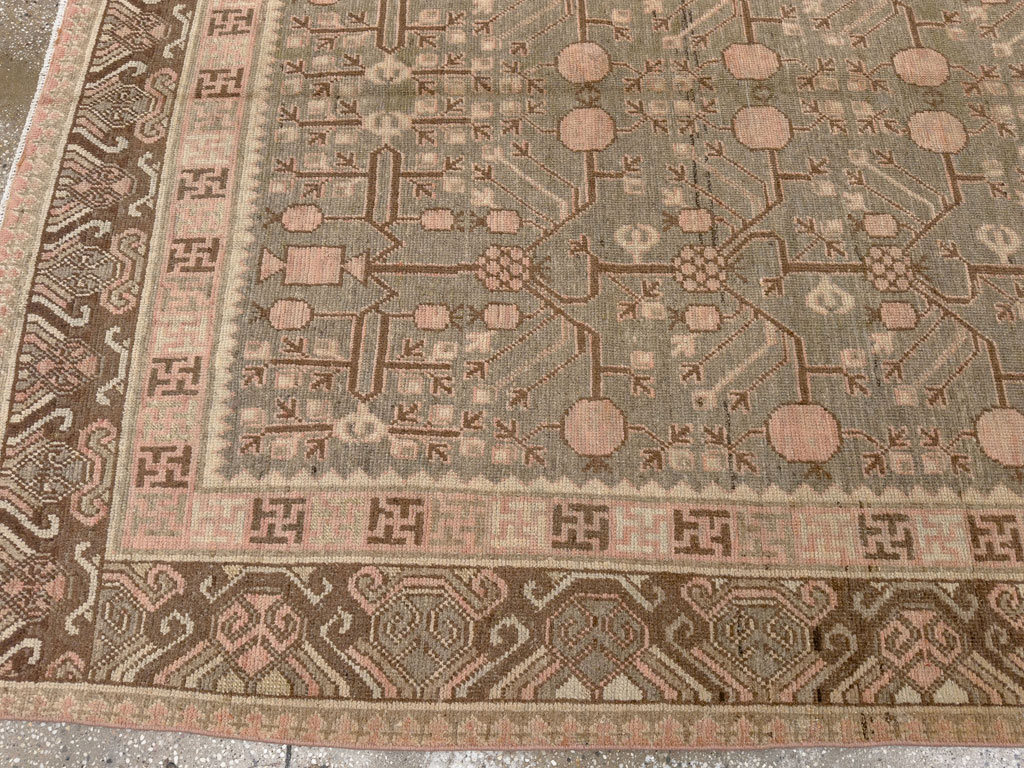 Vintage East Turkestan Khotan Gallery Carpet, No.17880 - Galerie Shabab