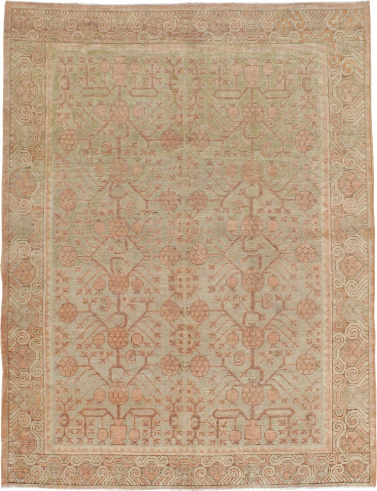 Vintage East Turkestan Khotan Carpet, No.17895 - Galerie Shabab